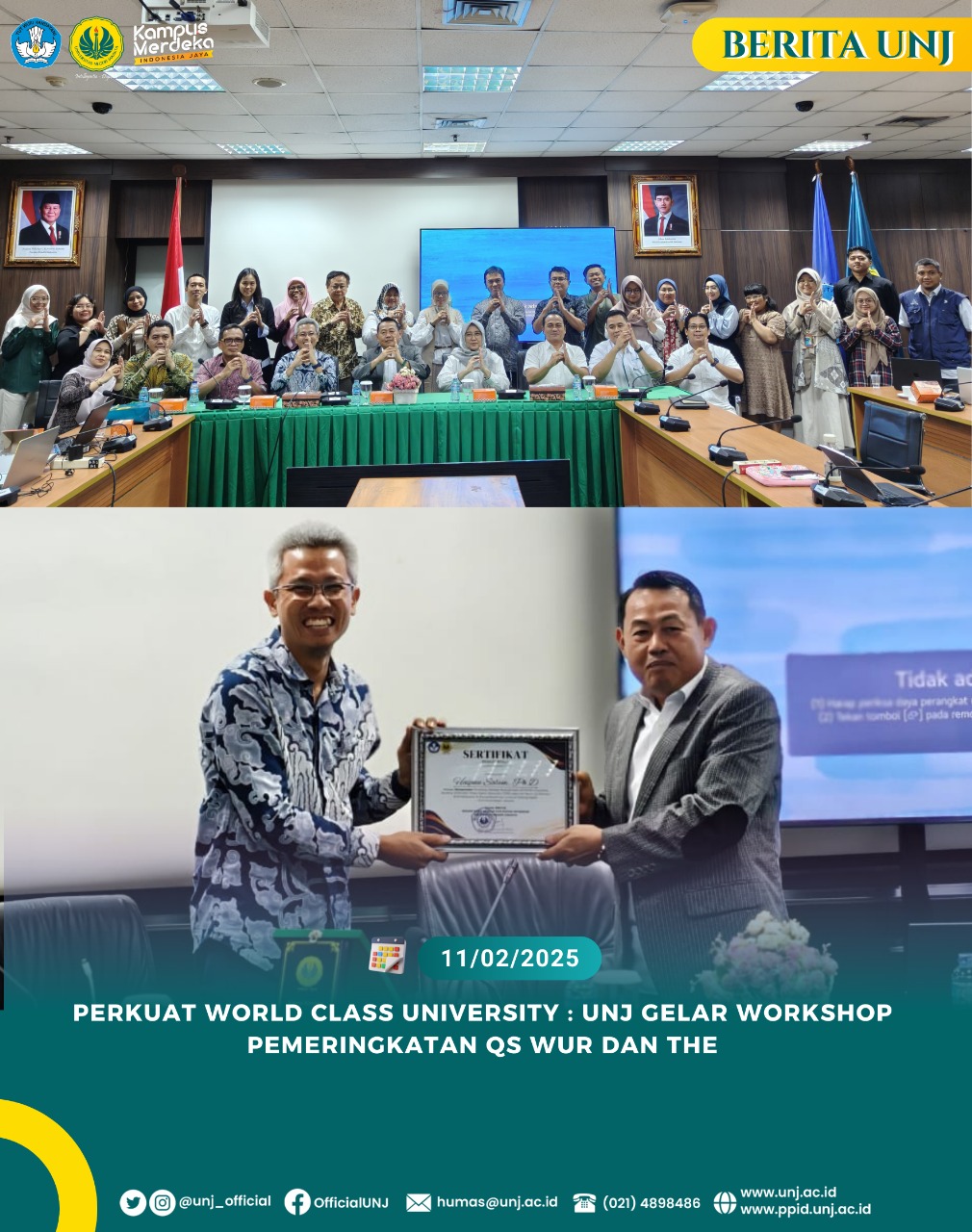 Perkuat World Class University: UNJ Gelar Workshop Pemeringkatan QS WUR dan THE