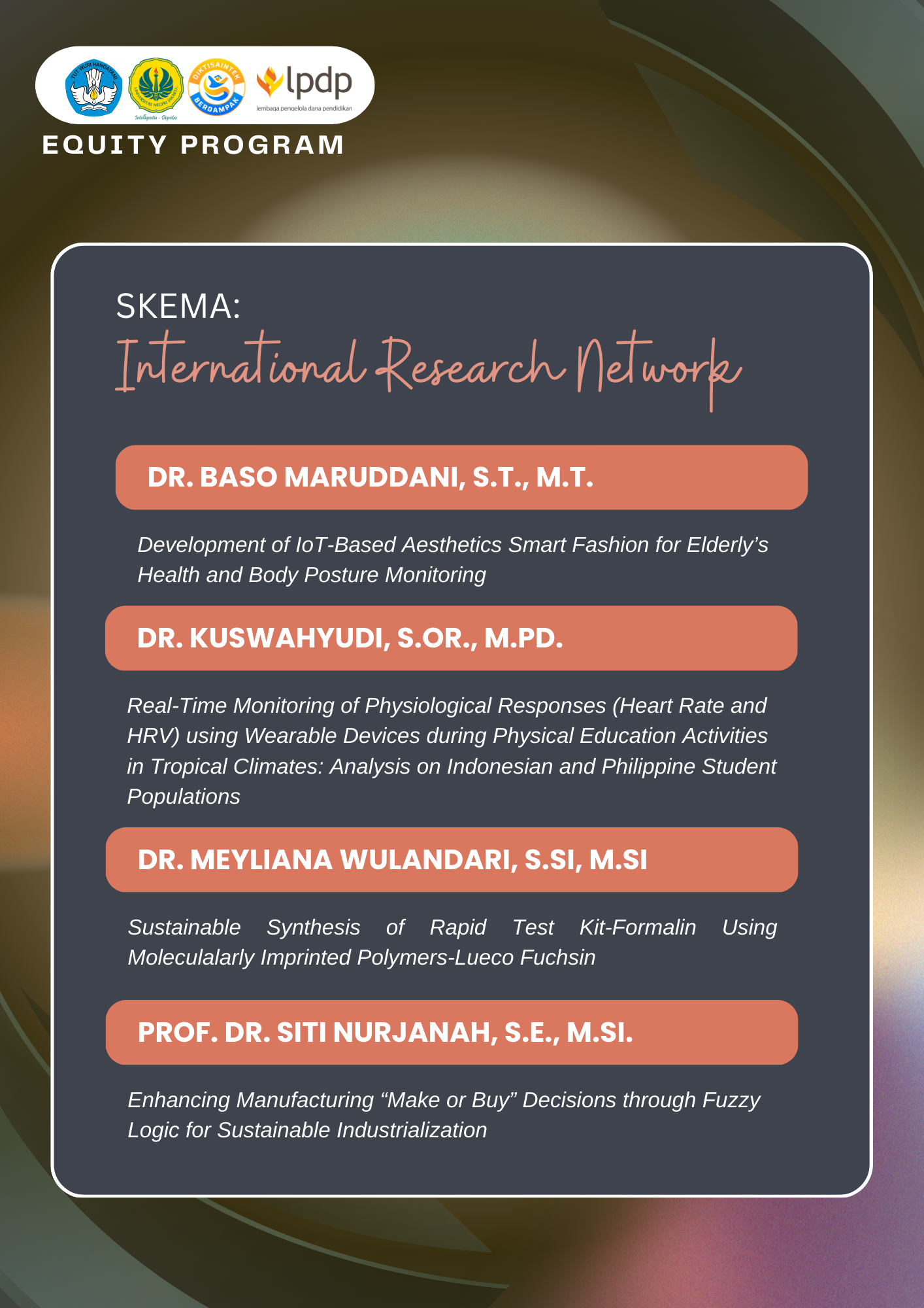 Penerima Pendanaan Skema International Research Network