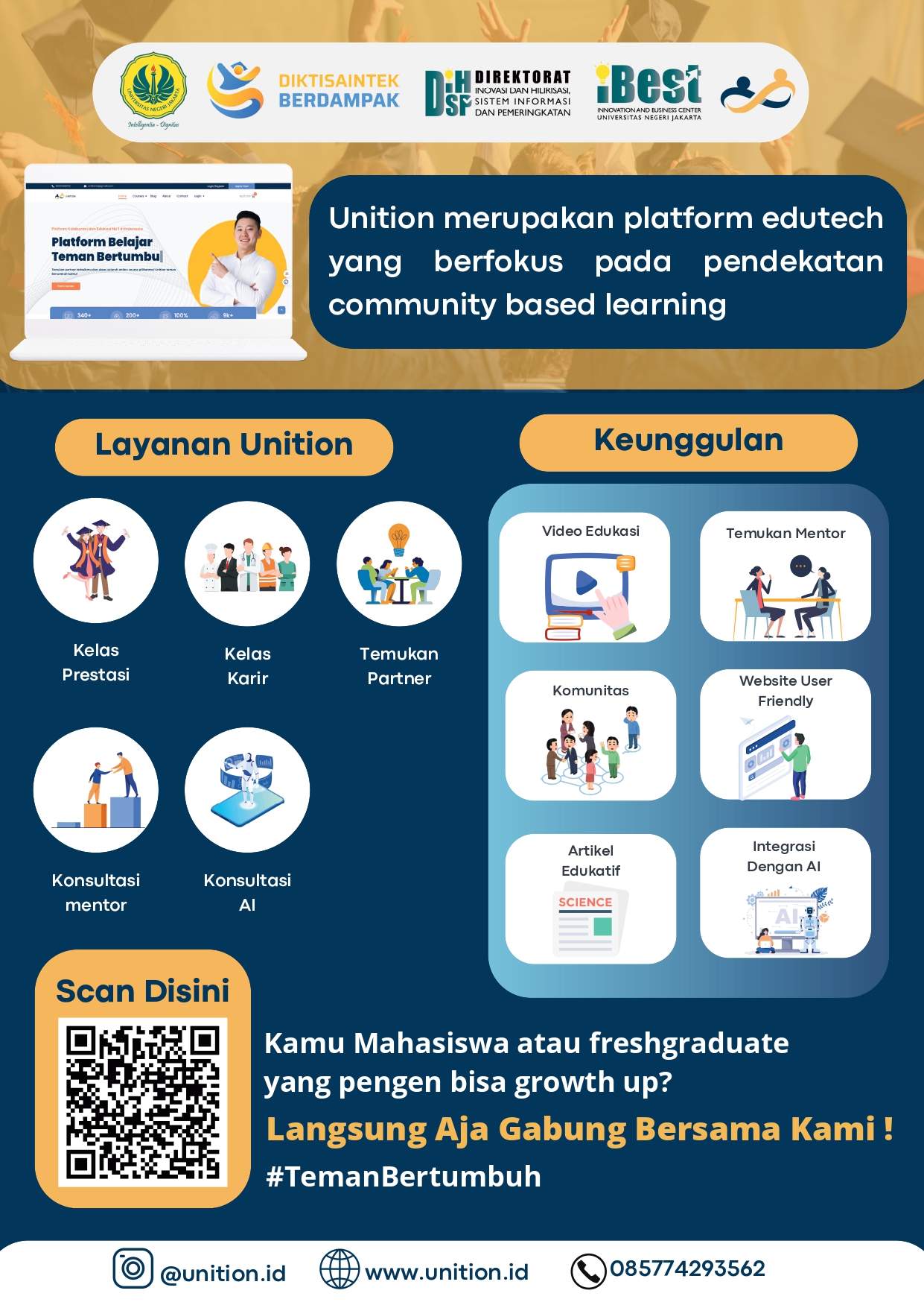 Poster UNITION : Collaboration and learning platform for careers
