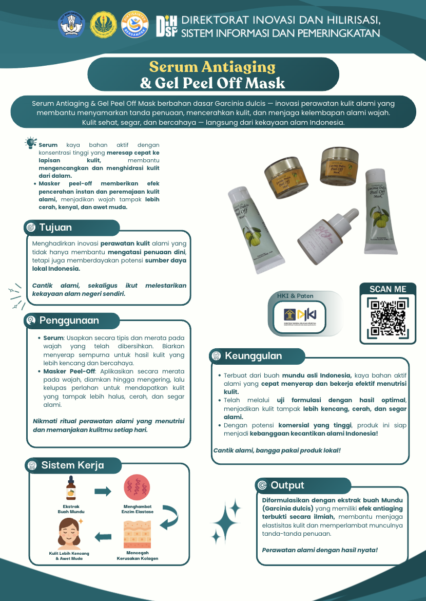 Poster Serum Antiaging & Gel Peel Off Mask berbahan dasar Garcinia Dulcis